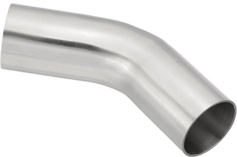 PATIKIL Curva a Gomito a 45 Gradi, Tubo Scarico Sanitario a 1 1/2 Od Gomito Mandrino Tubo Connettore per Saldatura Attrezzatura per Birrificio Hvac Ringhiera per Scale, 1Pz