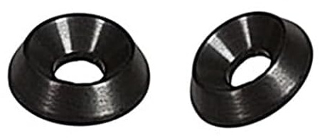 Rosetten Vollmetall für Senkschrauben M4 Edelstahl Schwarz (5, M4)