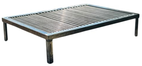 Parrilla Argentina para barbacoa u hoguera Portatil Varios tamaños de Acero al Carbono Varilla de 8 mm de espesor Super resistente Nic Store Bbq (80x50cm)