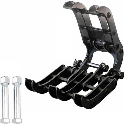 ZCBYBT Manganstahl Bagger Grabber Attachment Wood Grabber Greifer für Baustellen, Abbrucharbeiten, Gärten, Bauernhöfe