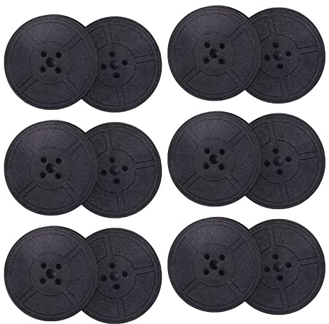 Asyduey 6Pack Schreibmaschine Farbe Band Twin Spool Schreibmaschine Farbband Doppel Spule Färben Pack Tinte Teil für die Meisten Schreibmaschinen (Schwarz)