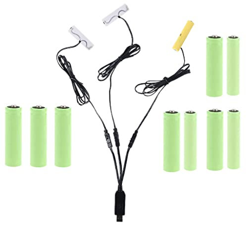 Alimentazione USB 1.5V-6V 2AA+AAA Sostituzione Della Batteria Per Natale HA CONDOTTO LA Luce Lampada Da Tavolo Telecomando Camera