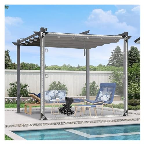 QSTGX Telo Trasparente Pareti Laterali Tende in Vinile Pannelli per zanzariere da Veranda Teloni Trasparenti per Patio,per Esterno Copertura per Serra(9.84x22.96ft/3x7m)