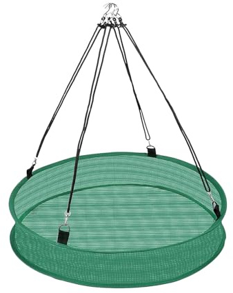 Generisk fågelmatsskål för hängande fågelmatningshus, 61 cm stor fågelmatskål med justerbar upphängningsbygel för trädgård och utomhusbruk (grön)