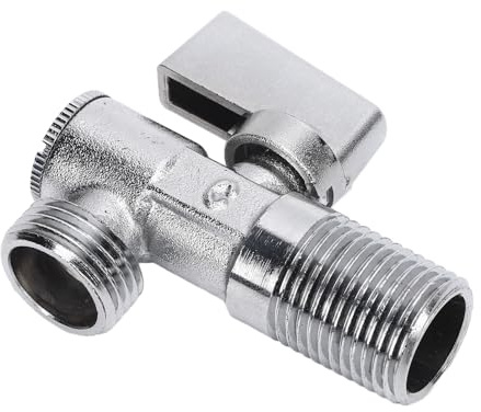 Oreilet Valvola Arresto Ad Angolo, Valvola a Globo in Ottone G1/2 Pollici con Filettatura Maschio, Uscita a un Quarto, con Maniglia in Metallo Solido per Lavello, Bagno, WC, Cucina