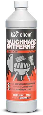 bio-chem Grillreiniger Rauchharz-Entferner 1L | Backofen- und Grillreiniger Konzentrat für Gasgrill, Edelstahl & Gusseisen | gegen hartnäckige Ablagerungen
