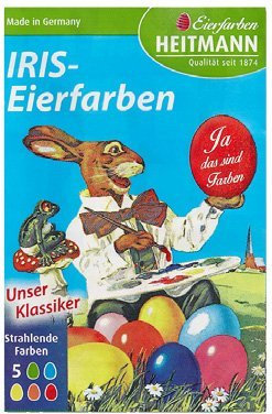 HEITMANN Iris-Eierfarben Tabletten, 5 strahlende Farben (2er Pack)