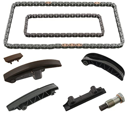 febi bilstein 101089 Steuerkettensatz für Nockenwelle, mit Gleitschienen und Kettenspanner , 1 Stück | Kompatibel mit: AUDI Q7, PORSCHE CAYENNE, SKODA SUPERB II, SUPERB II Kombi, VW CC B7, EOS, PASSAT B6, PASSAT B6 Variant