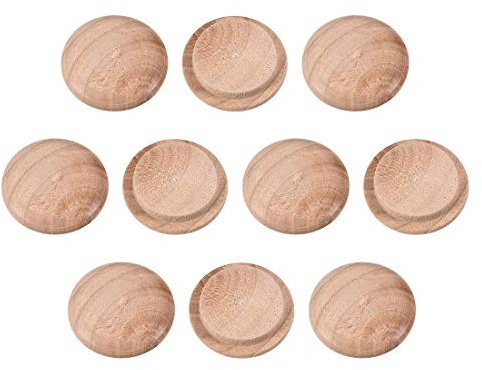 sourcing map Tapones Superiores Botón Madera, Tapones Muebles Madera Cerezo 13/16 Pulgada, 50 Paquetes