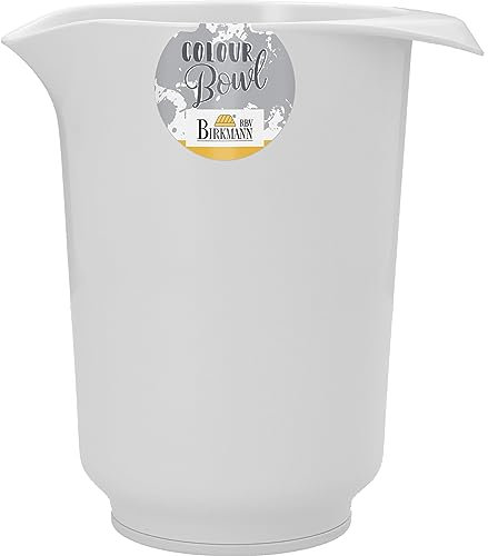 Birkmann, Colour Bowls, Rührbecher, 1,0 Liter, kratzfest, standfest, nachhaltig, weiß