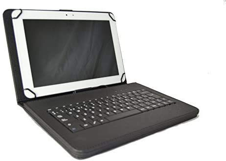 theoutlettablet® Funda Teclado extraíble en español (Incluye Letra Ñ) Type-C para Tablet Lenovo Tab M10 10.1 (1º generación) -10.3 / Tab P11 - Pro/Tab P11 Plus 11 / Xiaoxin Pad 2022 Negro