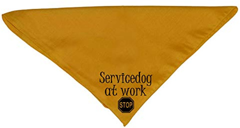 Hundehalstuch Servicedog at work Stop Assistenzhund in Wunschfarben