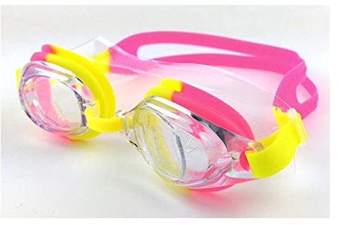 JINGGEGE Coloridos niños ajustables niños impermeabilizar silicona anti de niebla escudo gafas de natación con caja (Color : Style F, Eyewear Size : Children)