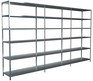 SCHULTE Regalwelt Steck-Grund-/ u 2 Anbauregale, 18 Böden, 2300x3400x350, verz.