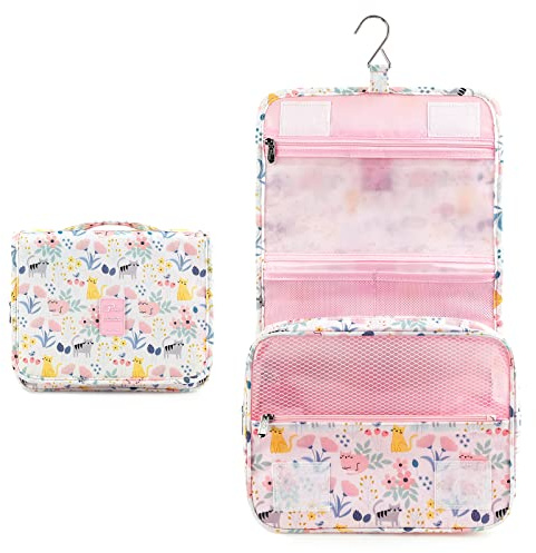 Kulturtasche zum Aufhängen für Damen, Lychii Reise Kulturtasche Waschtasche Organizer für Koffer & Handgepäck