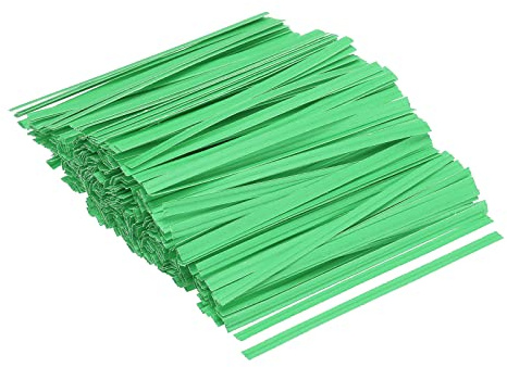 PATIKIL Twist Ties 3.5 Paper Closure Tie for Party Tying Gift Bags, Candy, Bread, Arts Crafts Green Pack of 500