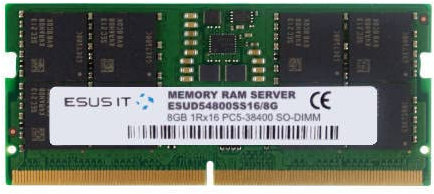ESUS IT Memoria RAM DDR5 per Laptop - Modulo di Memoria SO DIMM - Frequenza 4800MHz - Alimentazione 1,1V - Rank 1Rx16-8GB