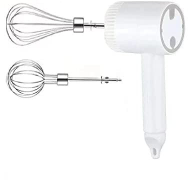 Fouet électrique à main, rechargeable par USB, avec 3 modes de vitesse pour fouetter, mélanger, pudding, battre les œufs (blanc)