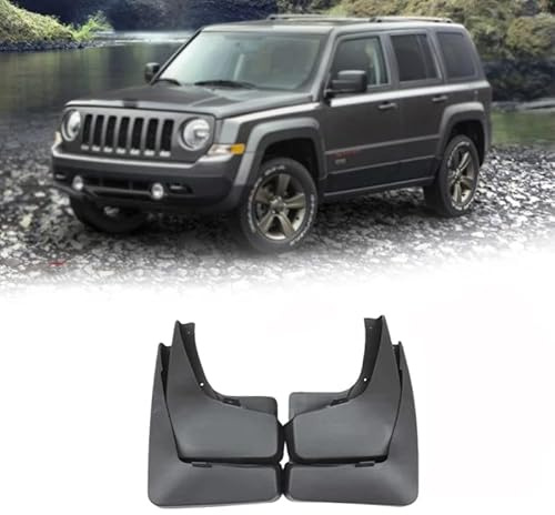 AMPACO 4 Pezzi Parafanghi per Auto per Jeep Patriot MK74 2011+, Car Gomma Parafanghi Paraspruzzi Decorare, Resistente Impermeabile Anteriore Posteriore Paraschizzi