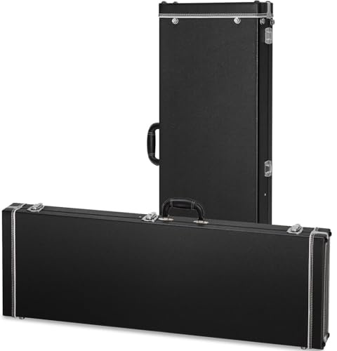 CAHAYA Electric Guitar Hard Shell Case Portable Square Guitar Case Hardshell for Standard Electric Guitars Stratocaster Telecaster Black, CY0342