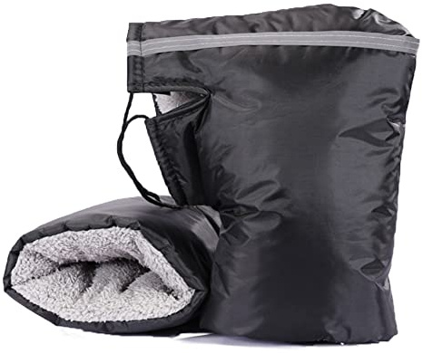 SJTJSPX Gants de Moto Hiver Manchons de Guidon Motorcycle Gants de Guidon de Moto Imperméables et Coupe-Vent Gants Thermique en Polaire Gants Chaud de Protection Poignets Vélo Cyclisme Scooter