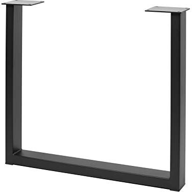 GTV - Rahmenfuß INDUSTRIA, Rechteck, H=710 mm, B=820 mm, Profil 80 x 40, Stahl, schwarz - Tischbeine Moebelfuesse Metall - Rückenlehnenhalter DIY Esstisch, Schreibtisch, Couchtisch, Bank