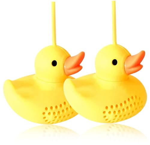 OnIUeZky 2pcs Enten Tee Infuser Silikon Niedliche Tee Infuser Food Grade Teesieger für lose Tee Hitzebeständige Flexible Wiederverwendbare Spülmaschine Safer Tee Steeper