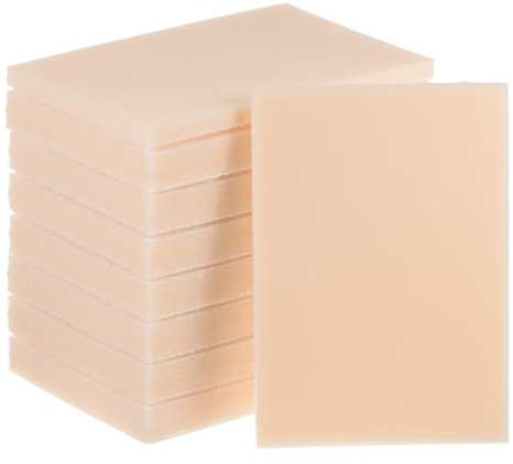 QUARKZMAN 16 Stück Schleifschwamm 4 x 2-3/4 Schleifschwämme Pad 3000 Körnung Handschleifschwämme Blatt Nass Trocken Schleifpapier für Modell Trockenbau Metall Holz Möbelpolitur, Beige