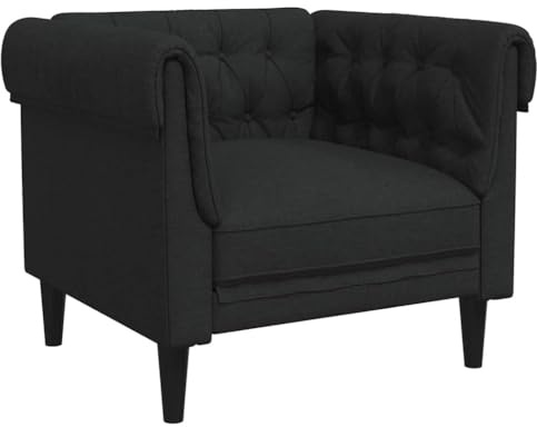 vidaXL Chesterfield-Sessel Schwarz Stoff