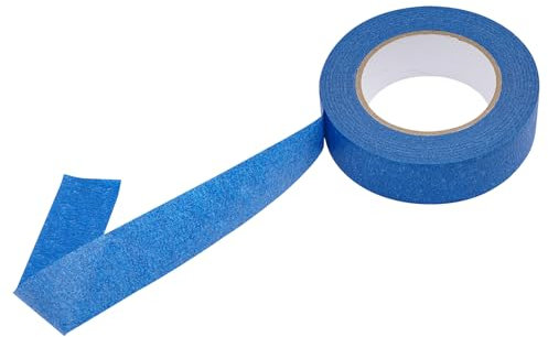 Queeucaer Malerkrepp 36 Band Wasserdicht, Automotive Kreppband Rollen Blaue Malerbänder Einseitig Abdeckband Klebeband Dekorieren für Wände Blau, Masking Tape, Malerband，36 mm x 55 m