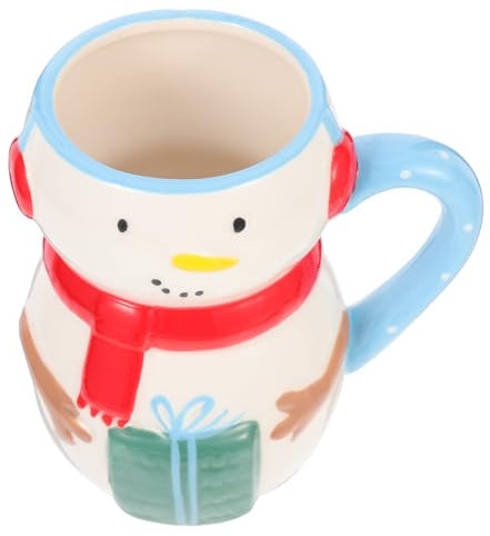 TOPBATHY Weihnachtstasse Keramikbecher Mit Henkeldesign Großes Fassungsvermögen Für Kaffee Wasser Frühstück Haushalt Festliche Anlässe Verarbeitung Leicht Zu Reinigen