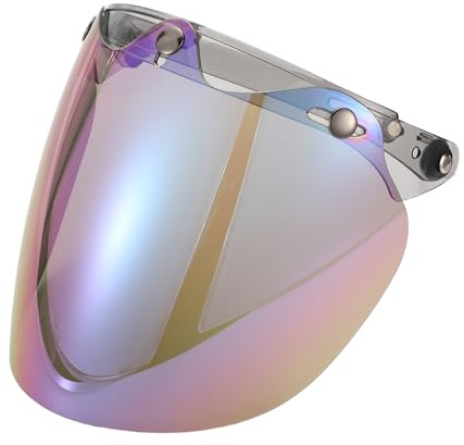 Partuto 1pc Universal Helmet Wind Shield - Motorcycle Helmet Visor Replacement Anti-UV - Resin Brown,Purple
