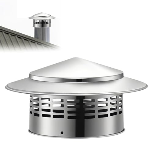 160 mm de diámetro interior para chimenea cubierta de chimenea: cubierta de chimenea, protección contra la lluvia sombrero de lluvia accesorio de chimenea de acero inoxidable