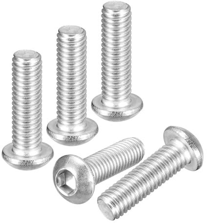 DTGN M6-1x20mm Linsenkopfschrauben mit Innensechskant - 40er Pack - Gut für Rennrad, Mountainbike, Auto, Motorrad - 304 Edelstahl weiß lackiert - Sechskant-Antriebsbefestigungen