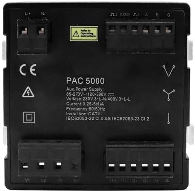 Compteur d'énergie Compteur de consommation d'énergie triphasé Compteur d'énergie électrique intelligent kwh 96 * 96 mm avec compteur de panneau CT 50/100/150/200A AVW RS485 Modbus(Only Meter Pac5010)