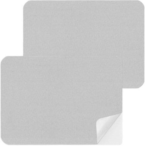 2 Stück Stoff-Reparaturflicken, selbstklebend, 27,9 x 20,3 cm, wasserfest, Leinen-Reparaturset für Sofas, Zelte, Möbel, Markisen, Autositze (hellgrau)