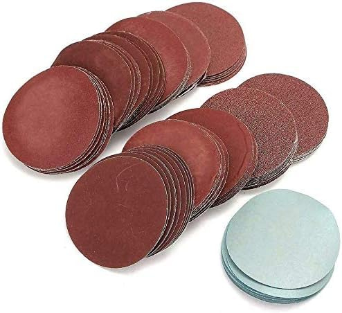 Boxonly Lot de 100 disques abrasifs rouges de 75 mm avec crochet et boucle, grain 10 (80-3000), pour perceuse, meuleuse, outil rotatif, bois, métal, plastique