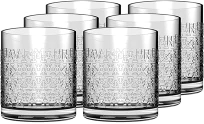EVERMANN Whiskyglas, klassische Tumbler, aus edlem, spülmaschinenfestem Glas | 6 edle Whisky Gläser im Set