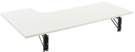 WooDerson Mesa plegable montada en la pared, 100 x 60 cm, para ordenador portátil, estantería flotante para espacios pequeños, ahorra espacio, se puede utilizar como escritorio, mesa de comedor