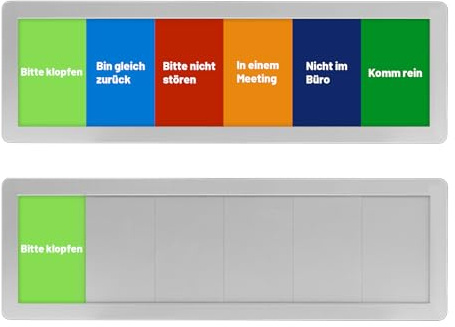 WYYFXY® Büro Türschild, 6 Optionen Schild: Bitte Klopfen, Bin gleich Zurück, Bitte Nicht Stören, In Einem Meeting, Nicht Im Büro, Komm Rein mit Schiebefunktion für Zuhause, Büro, Wohnheim