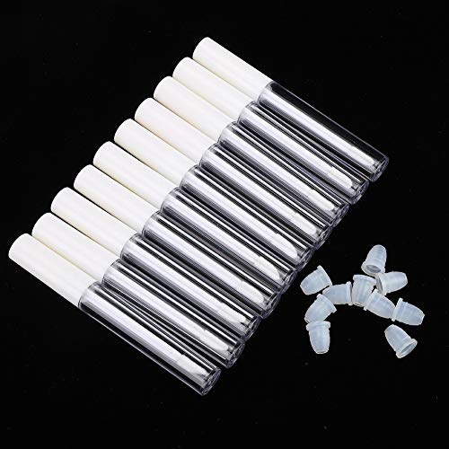 Xiuganpo 10 Envases de Brillo de Labios DIY No Tóxicos de 2,5 Ml con Buen Efecto de Sellado, Adecuados para Brillo de Labios y Aceite de Crecimiento de Pestañas, Tubos de de Cosméticos Portátiles
