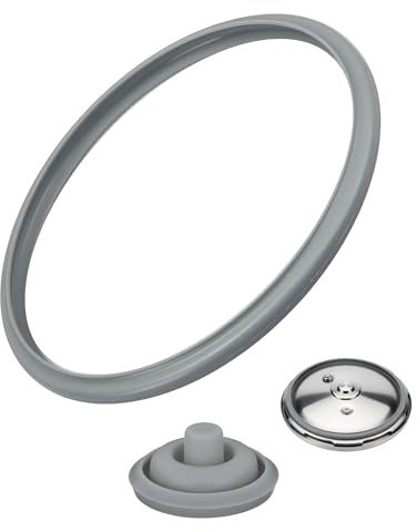 Set da 2 pezzi, Guarnizione principale 22 cm in silicone e guarnizione per indicatore di pressione, ricambi per pentola a pressione compatibili con modelli da 2,5L 3L 4,5L 6,5L 8,5L