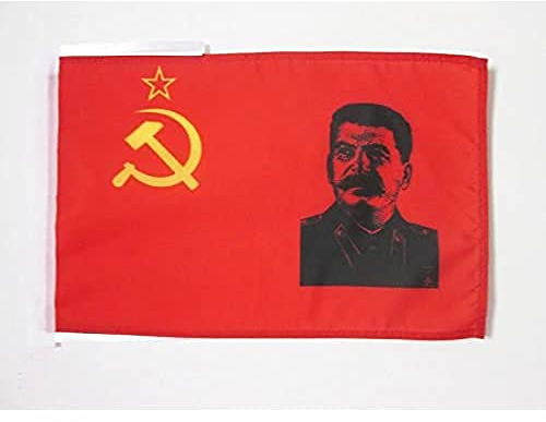 AZ FLAG Bandiera URSS con Stalin 45x30 cm Poliestere 100D Cordini | Uso interno ed esterno bandiera decorativa comunista doppie cuciture e bordi rinforzati