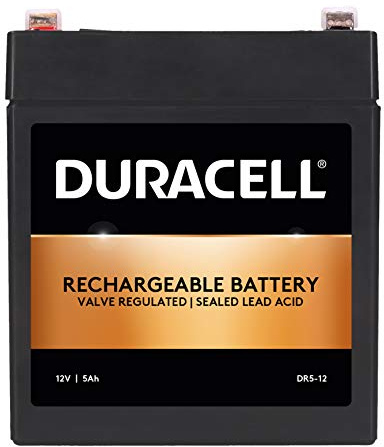 Duracell Original DR5-12 12V 5Ah SLA Battery – Valve Regulated Sealed Lead Acid VRLA – 5 Year Design Life – Replacement for NP5-12, NP5-12T, LSLA5-12, HSC12-5, LP12-5.0 – Alarm, UPS & Backup Power