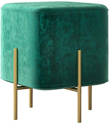 ZXCASDF Schminktisch Hocker Make-Up Sitz Barocken Klavier Stuhl, Mit Kunststoff-Stahl Beine Gepolstert High Resilience Schwamm, Für Dressing Zimmer Wohnzimmer Schlafzimm,Grün
