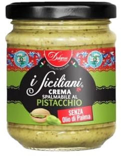 Crema Spalmabile Al Pistacchio, Prodotta In Italia, ''I Siciliani'', Vasetto Da 200 Grammi