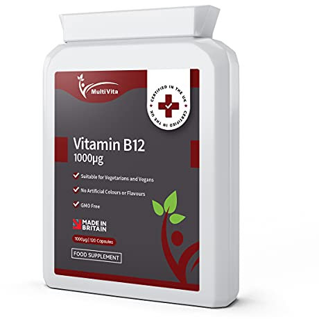 Vitamin B12 Tablets 2000mcg – High Strength Methylcobalamin Form – 120 Vegan Tablets not Capsules, 2 Months Supply – Bioavailable & Easy to Swallow – UK Made Non-GMO, Gluten-Free, Dairy-Free