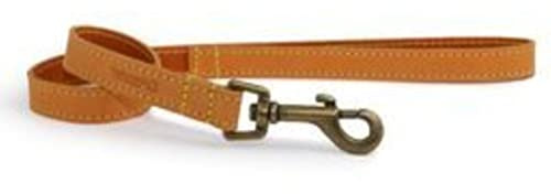Ancol Timberwolf Lederleine, 60 cm x 19 mm, senffarben