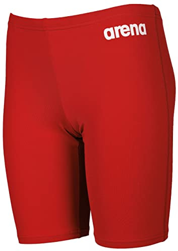 Arena Garçon Boy's Team Swim Solid Jammer, Red-White, 12-13 Ans EU