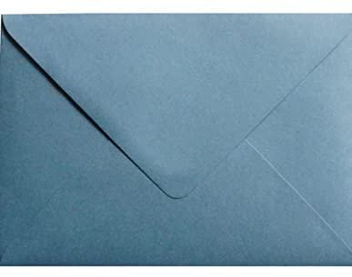 Netuno 25 Umschläge Blau DIN B6 12,5x17,5 cm natürlich und stilvoll | 120g Materica Acqua · feine blaue Umschläge Naturpapier für Geburtstag, Jubiläum, Taufe, Einladungen & Grußkarten
